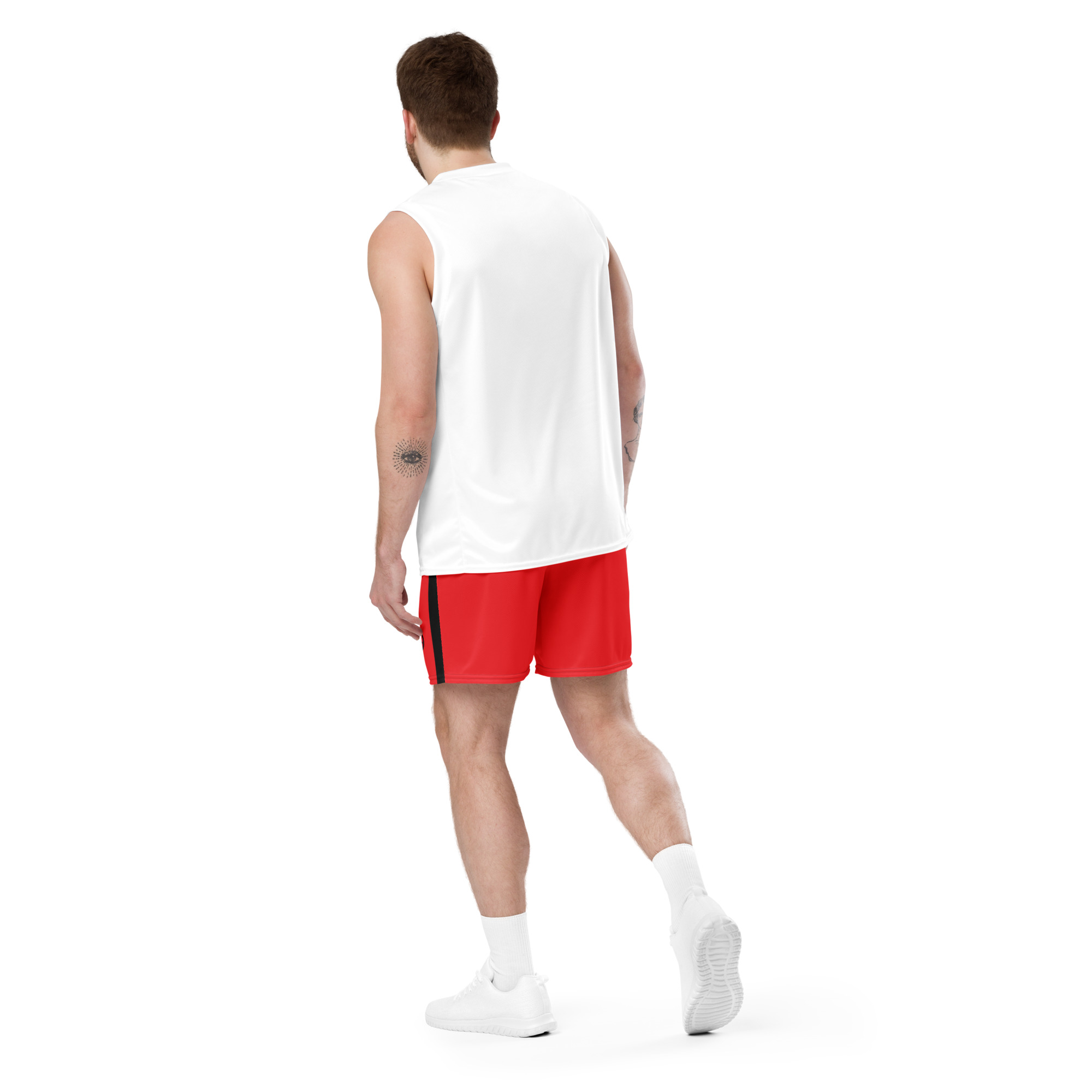 G Bound Republic Red Unisex Mesh Shorts - Image 7