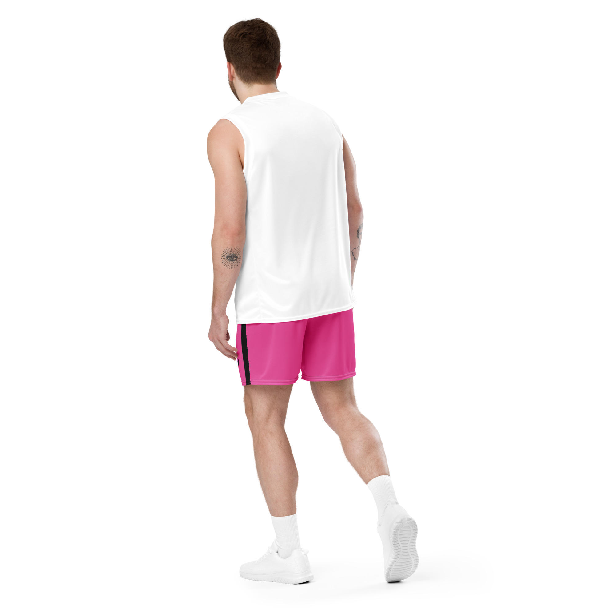 G Bound Republic Pink Unisex Mesh Shorts - Image 4