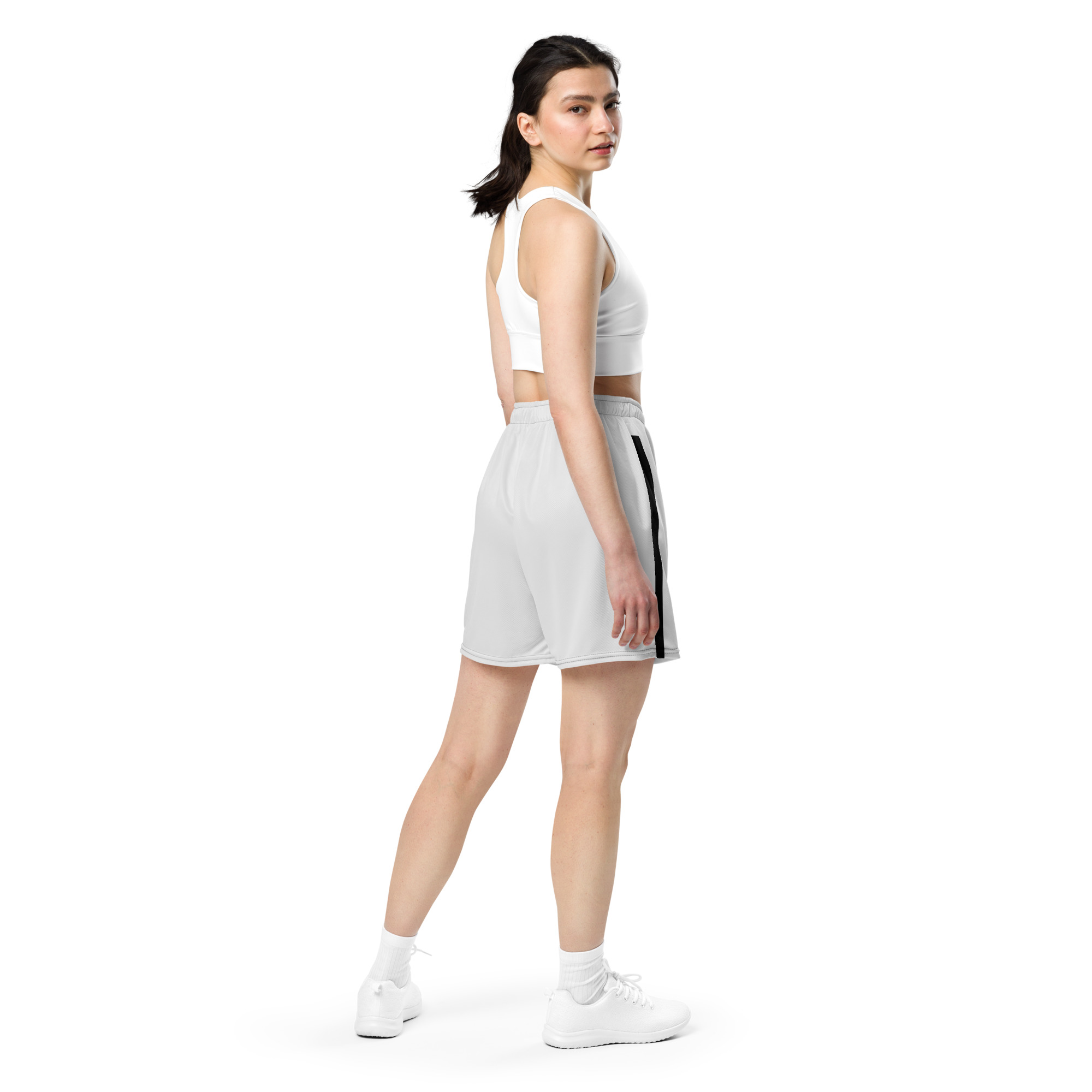 G Bound Republic Silver Unisex mesh shorts - Image 4