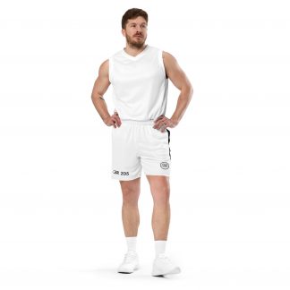 G Bound Republic White Unisex Mesh Shorts