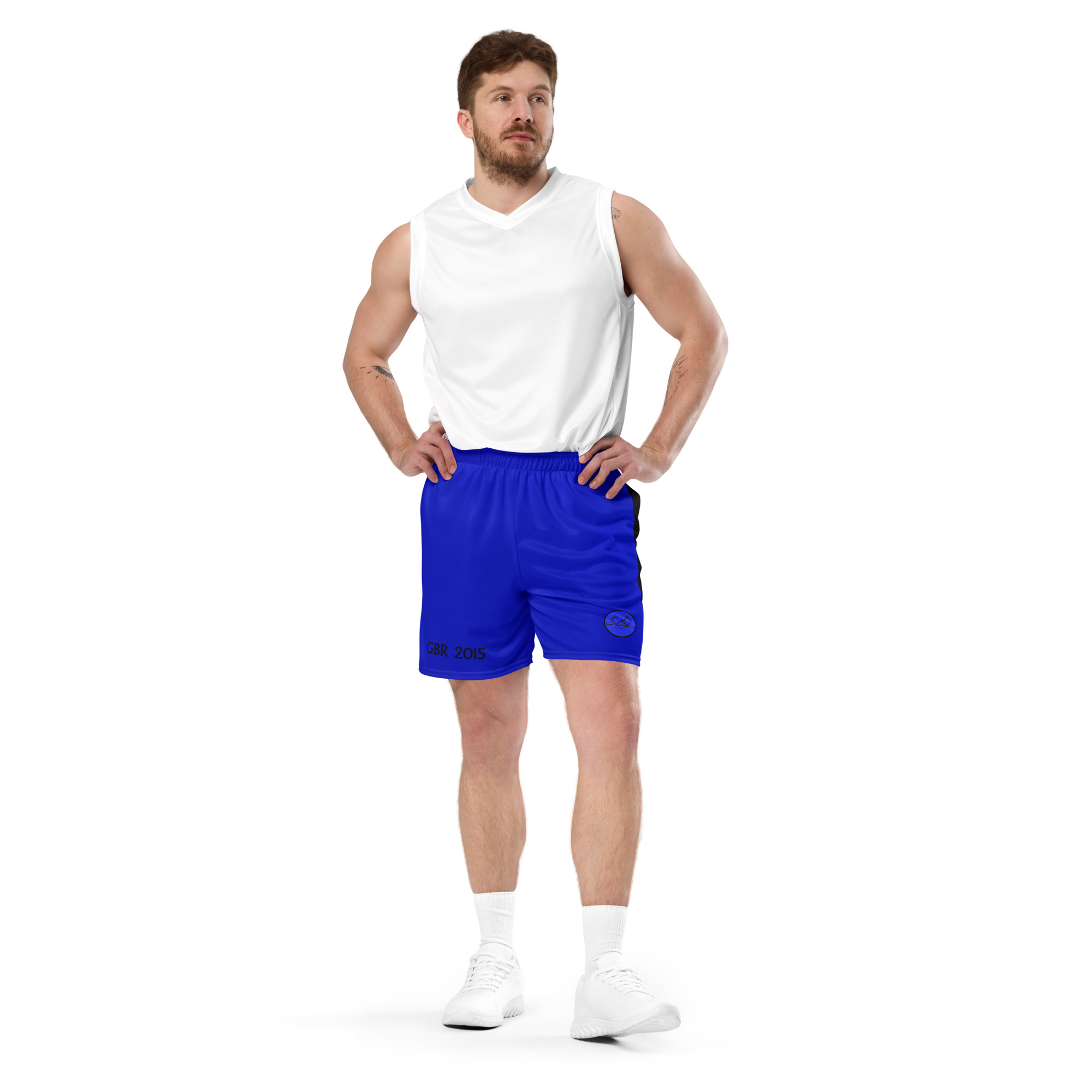 G Bound Republic Blue Unisex Mesh Shorts - Image 2