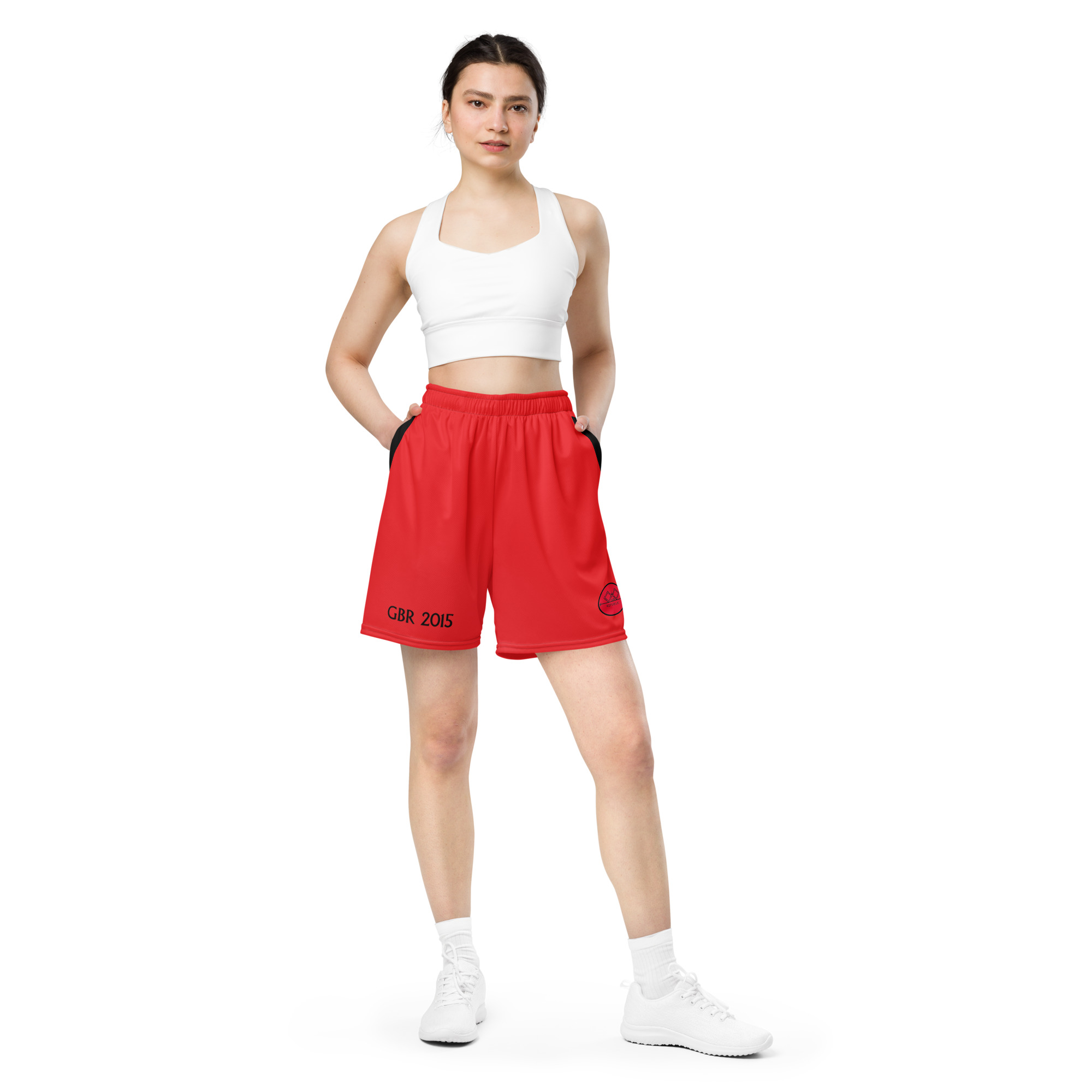 G Bound Republic Red Unisex Mesh Shorts - Image 5