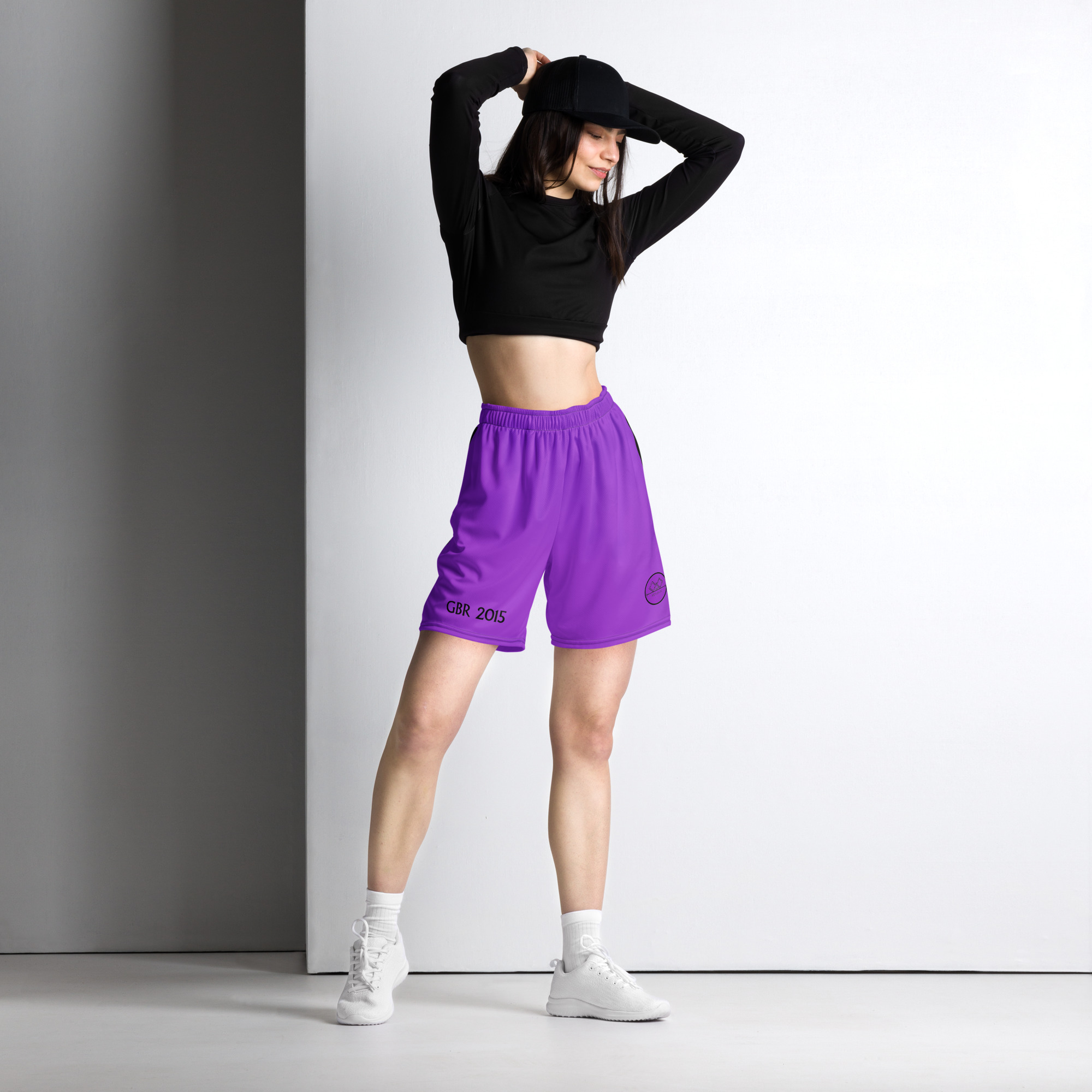 G Bound Republic Purple Unisex Mesh Shorts - Image 2