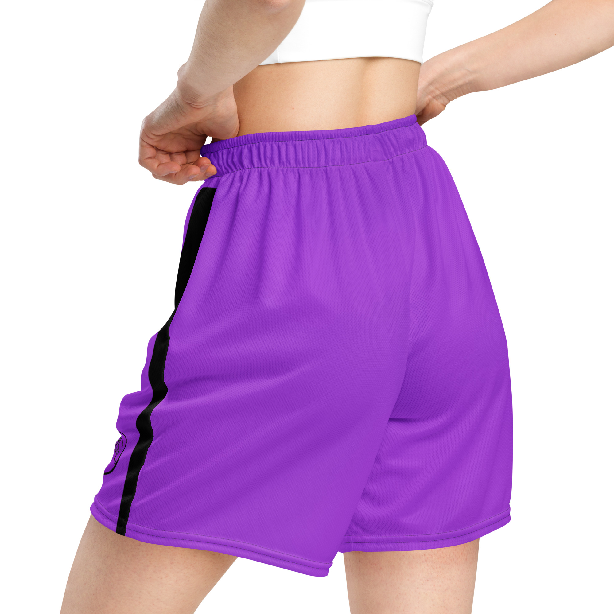 G Bound Republic Purple Unisex Mesh Shorts - Image 5