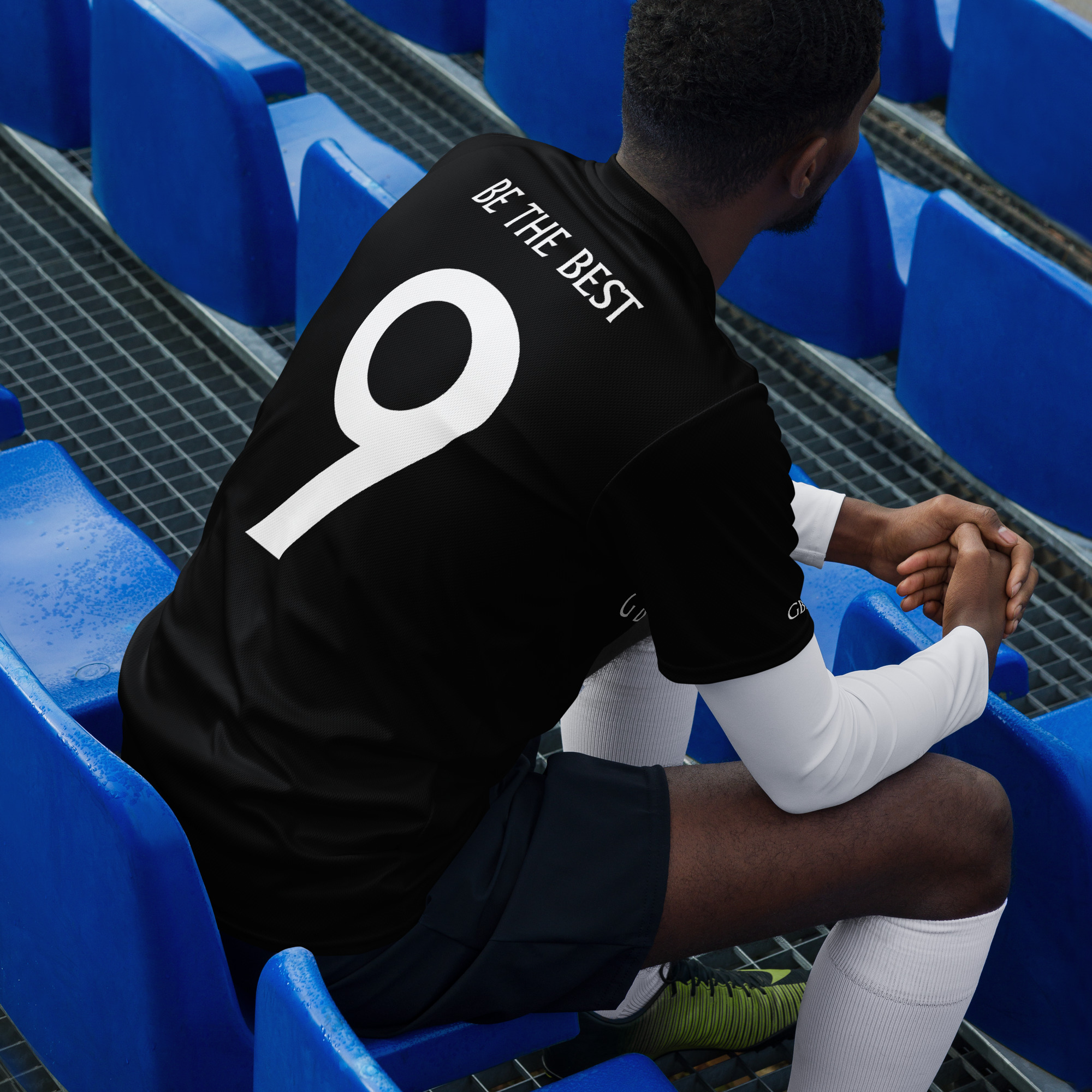 G Bound Republic White & Black Recycled unisex sports jersey - Image 2