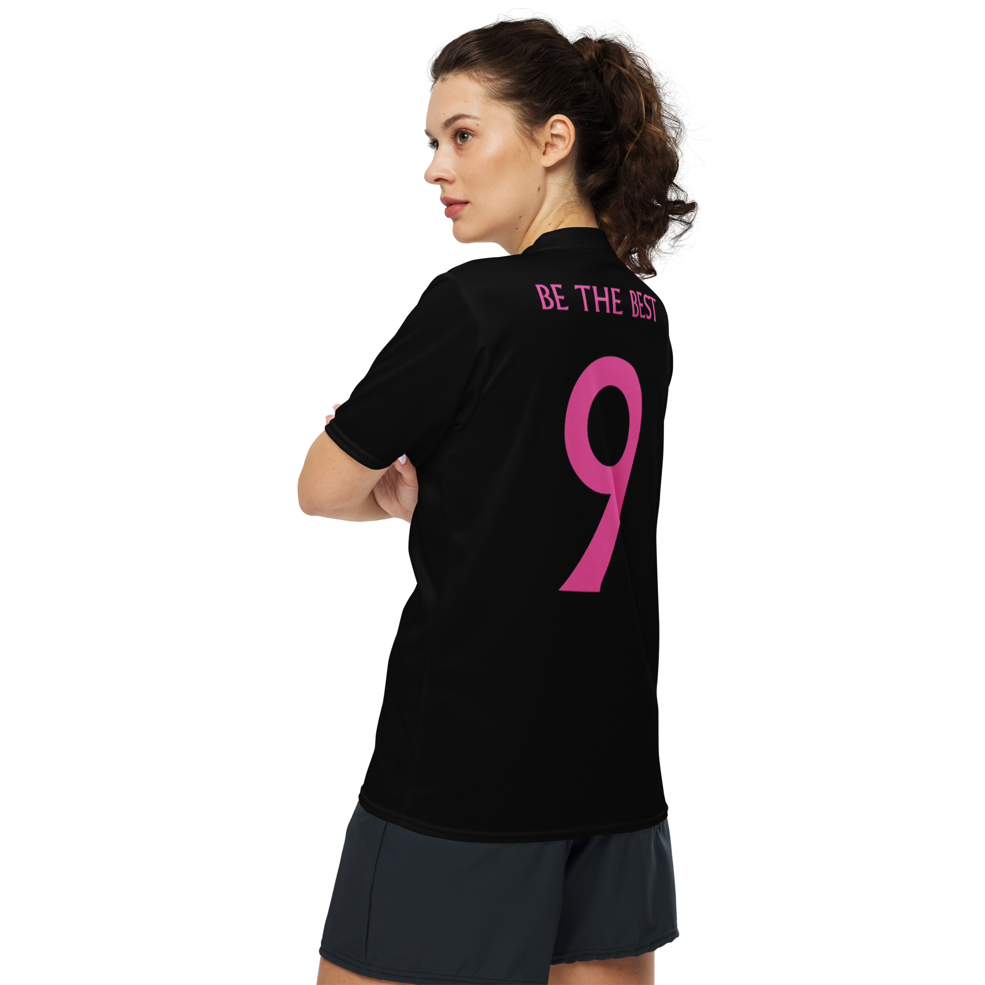 G Bound Republic Pink & Black Recycled unisex sports jersey - Image 2
