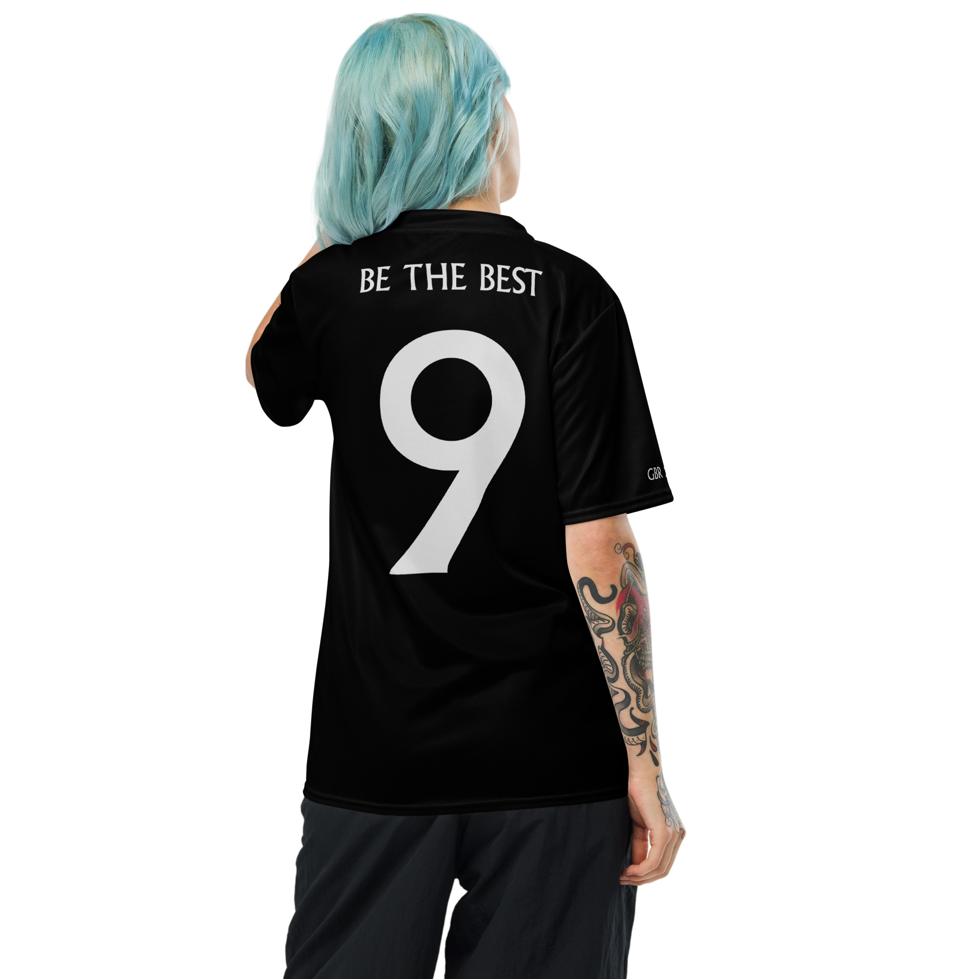 G Bound Republic Silver & Black Recycled unisex sports jersey - Image 3