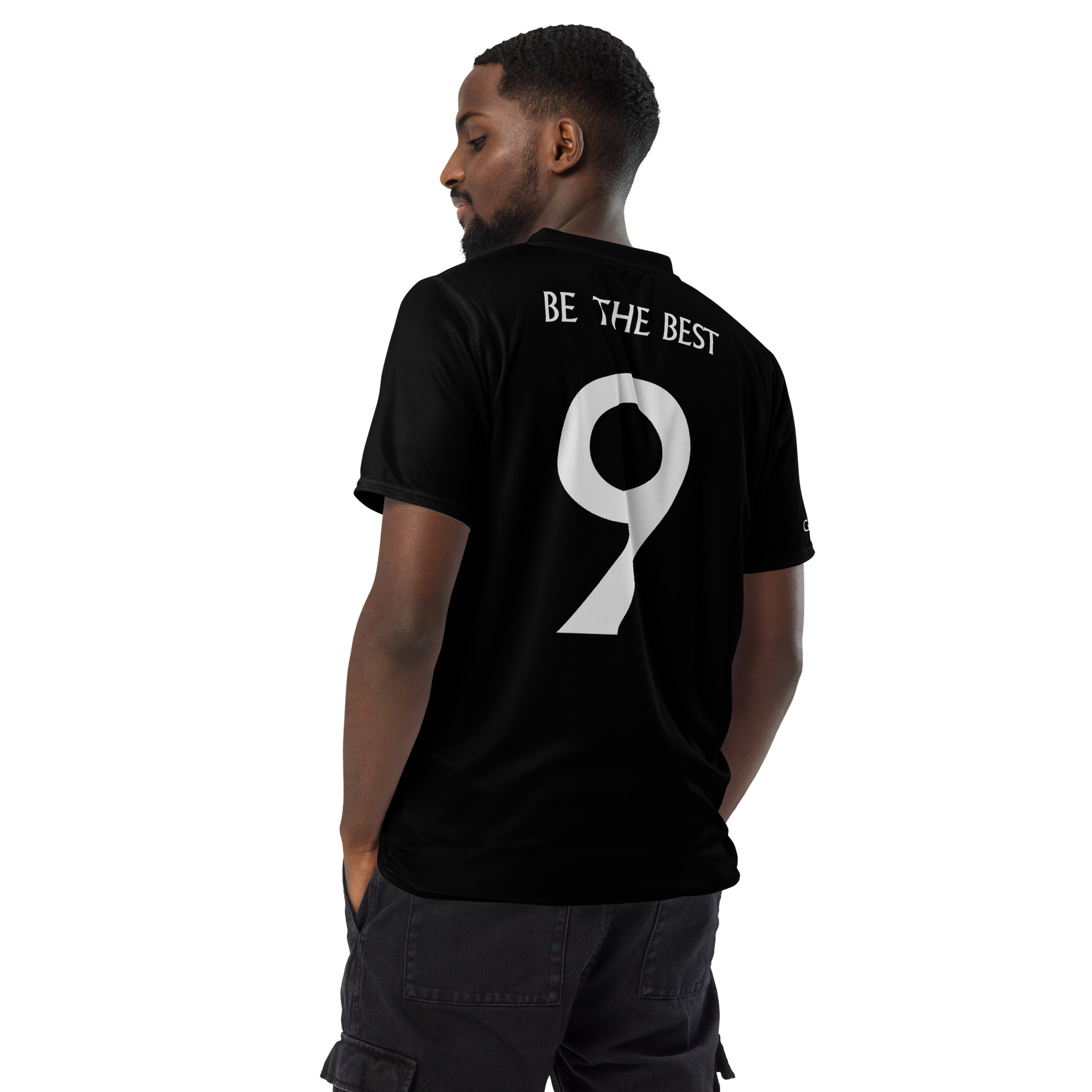 G Bound Republic Silver & Black Recycled unisex sports jersey - Image 11