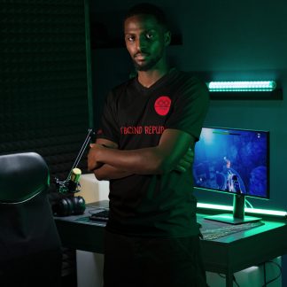 G Bound Republic Red & Black Recycled unisex sports jersey