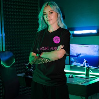 G Bound Republic Pink & Black Recycled unisex sports jersey