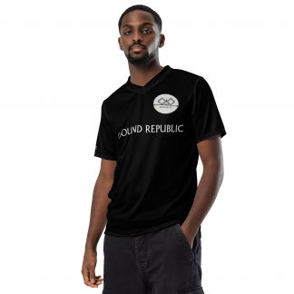 G Bound Republic Silver & Black Recycled unisex sports jersey