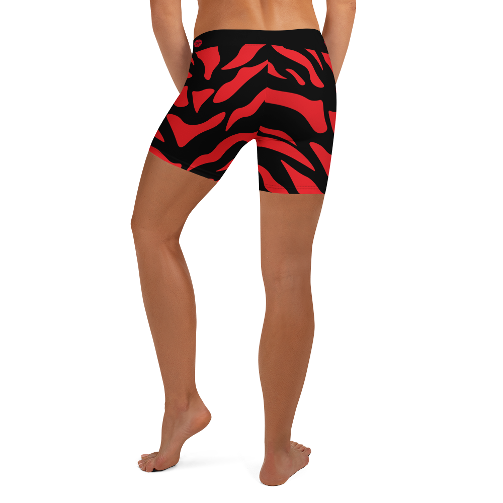 G Bound Republic Red & Black Yoga Shorts - Image 2