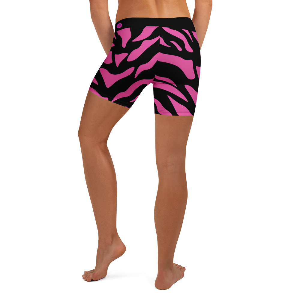 G Bound Republic Pink & Black Yoga Shorts - Image 2