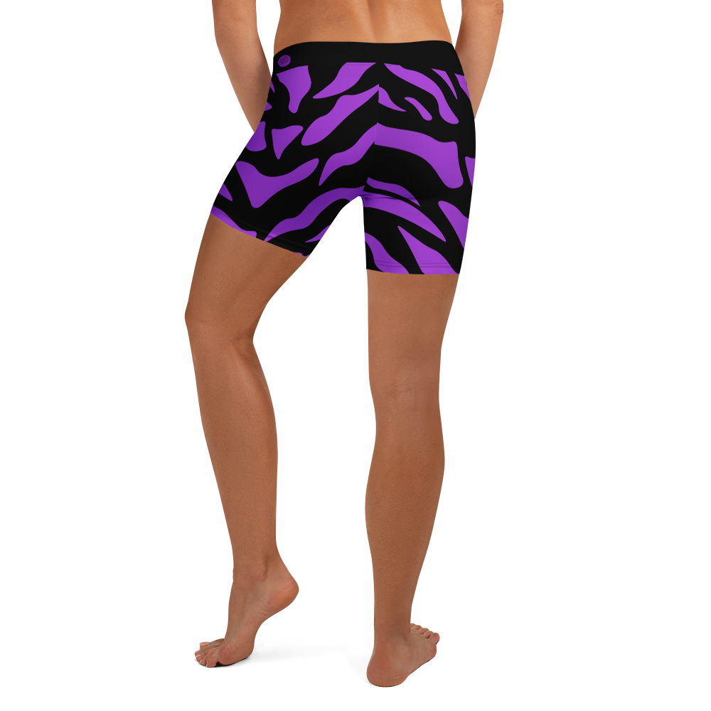G Bound Republic Purple & Black Yoga Shorts - Image 2