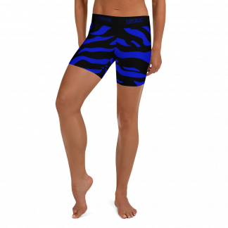 G Bound Republic Blue & Black Yoga Shorts