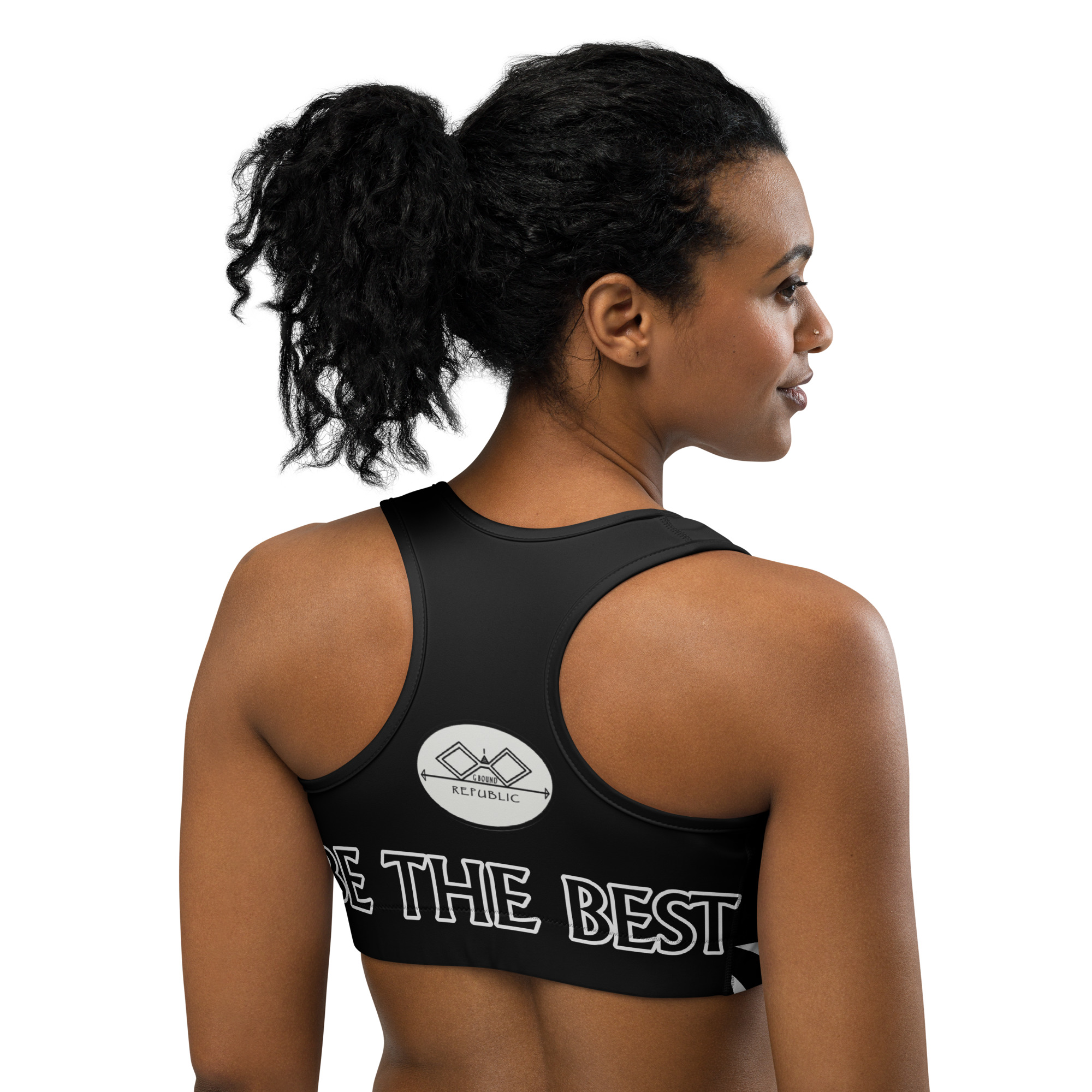 G Bound Republic Silver & Black Sports bra - Image 3