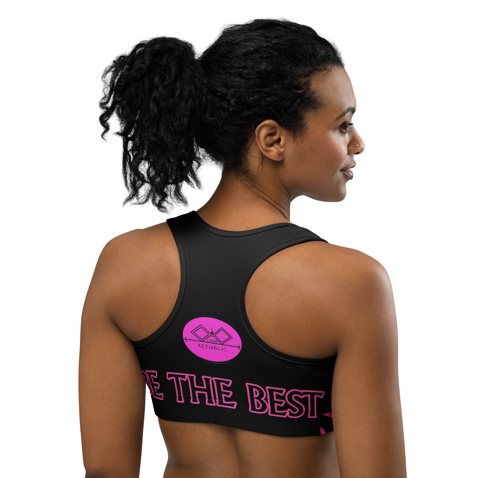 G Bound Republic Pink & Black Sports bra - Image 4