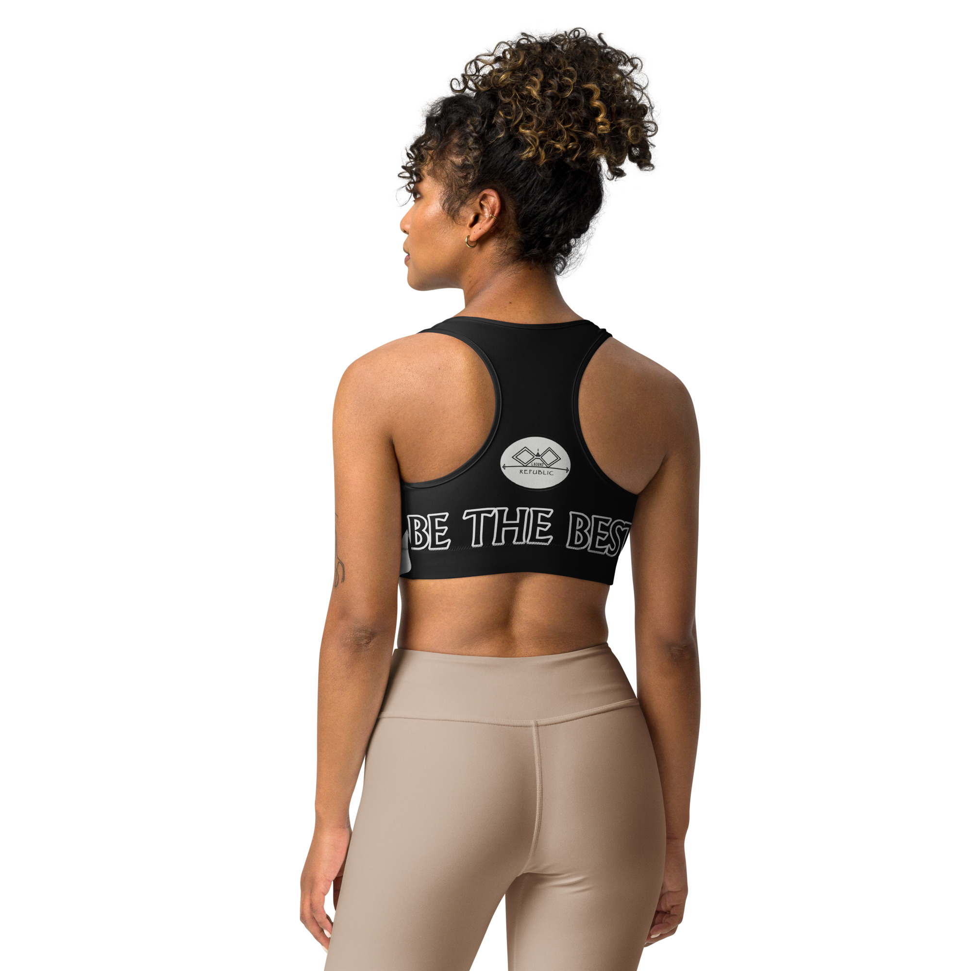 G Bound Republic Silver & Black Sports bra - Image 6
