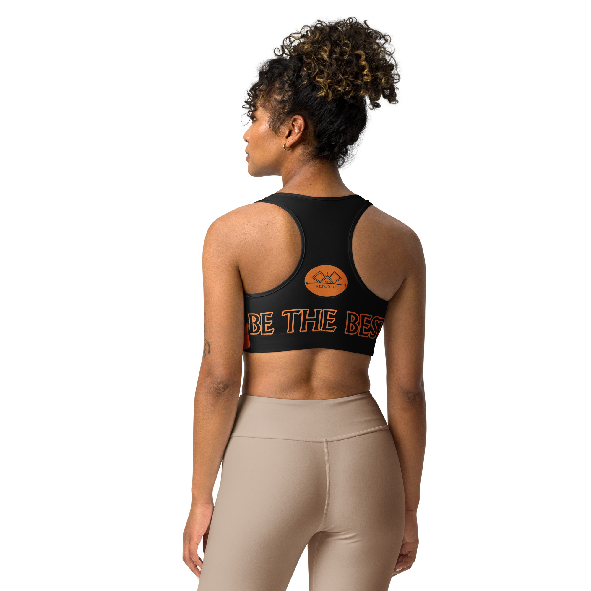 G Bound Republic Orange & Black Sports bra - Image 9