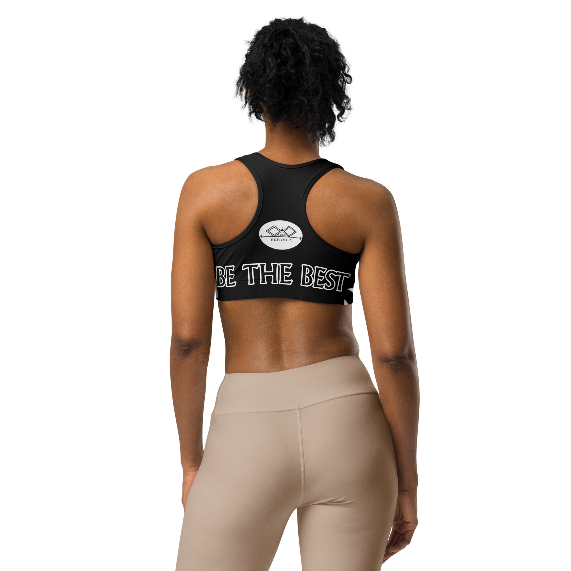 G Bound Republic White & Black Sports bra - Image 2
