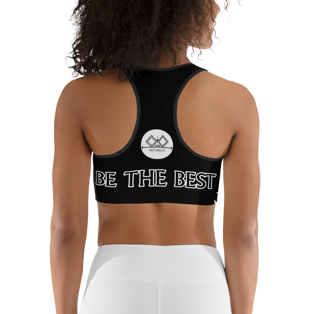 G Bound Republic White & Black Sports bra - Image 9