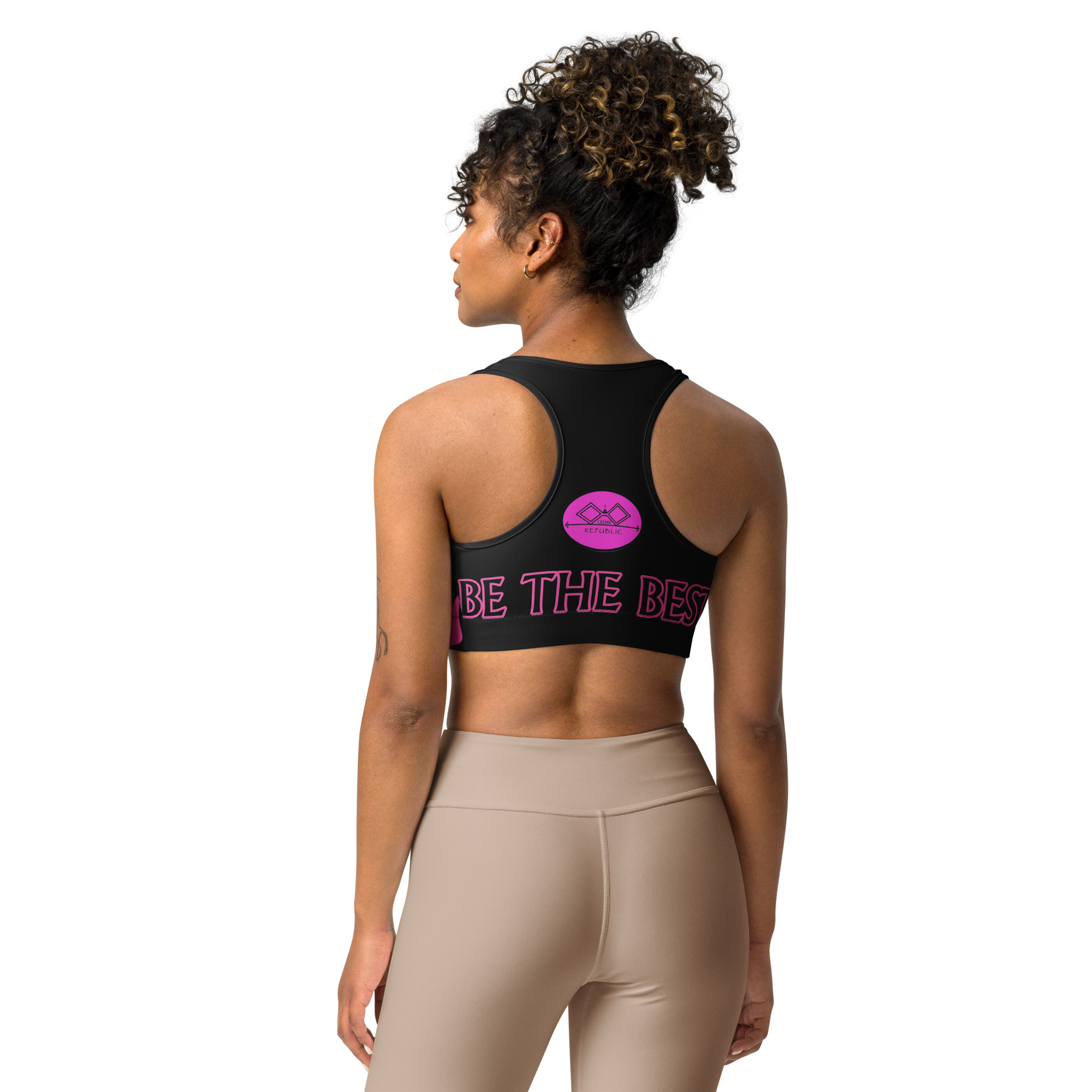 G Bound Republic Pink & Black Sports bra - Image 11