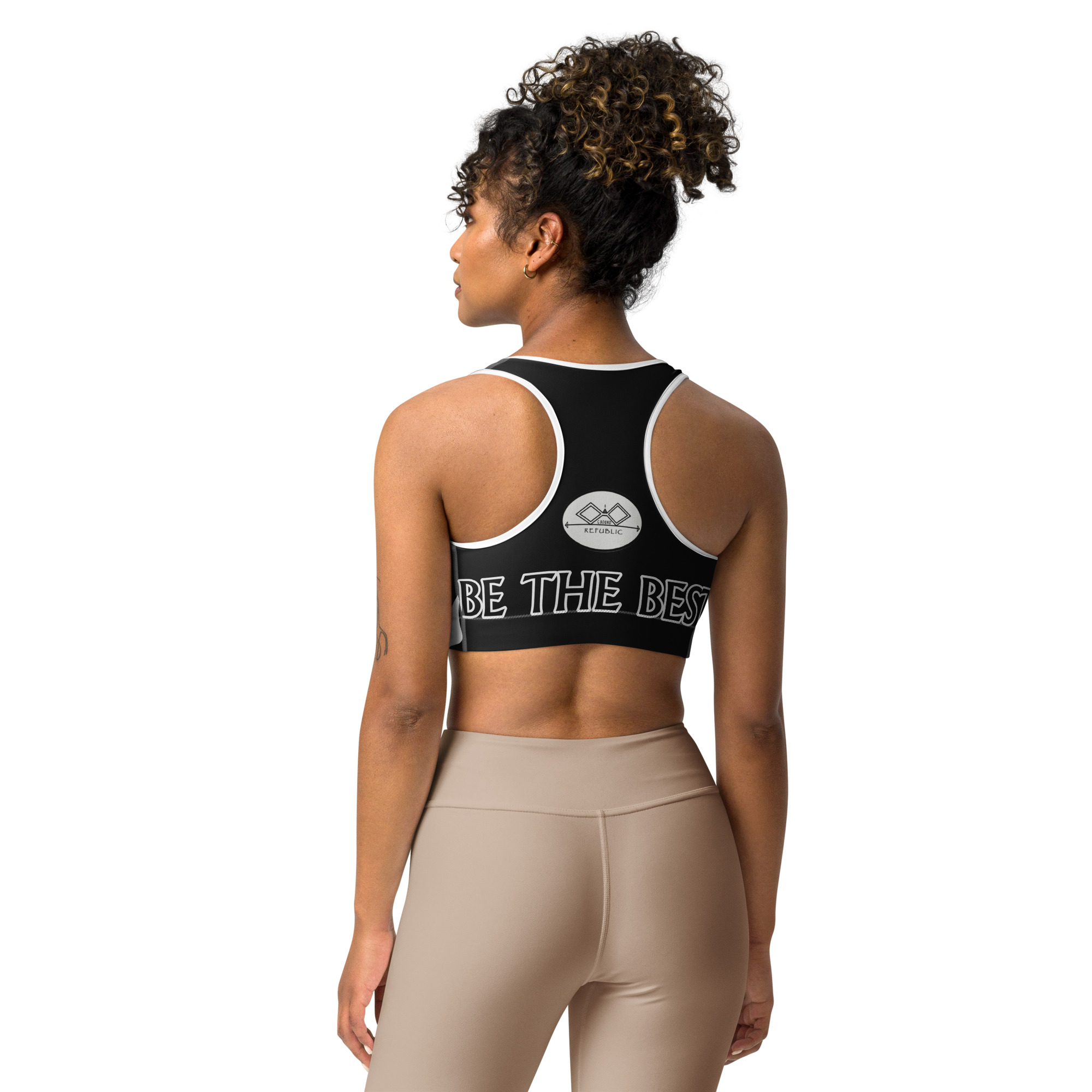 G Bound Republic Silver & Black Sports bra - Image 12