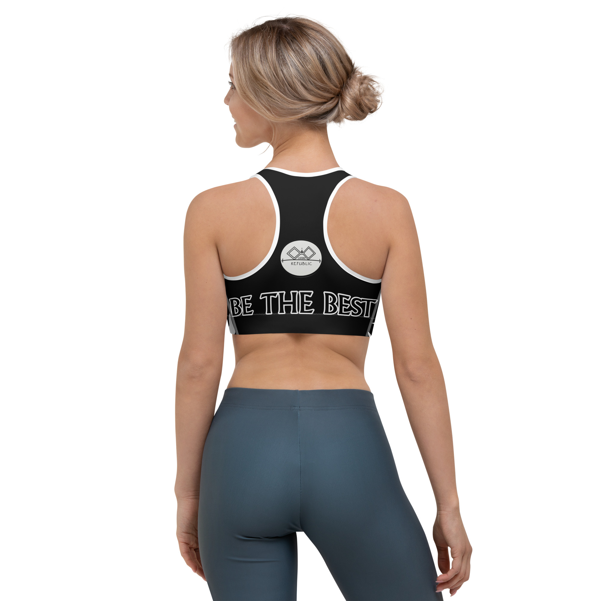 G Bound Republic Silver & Black Sports bra - Image 21