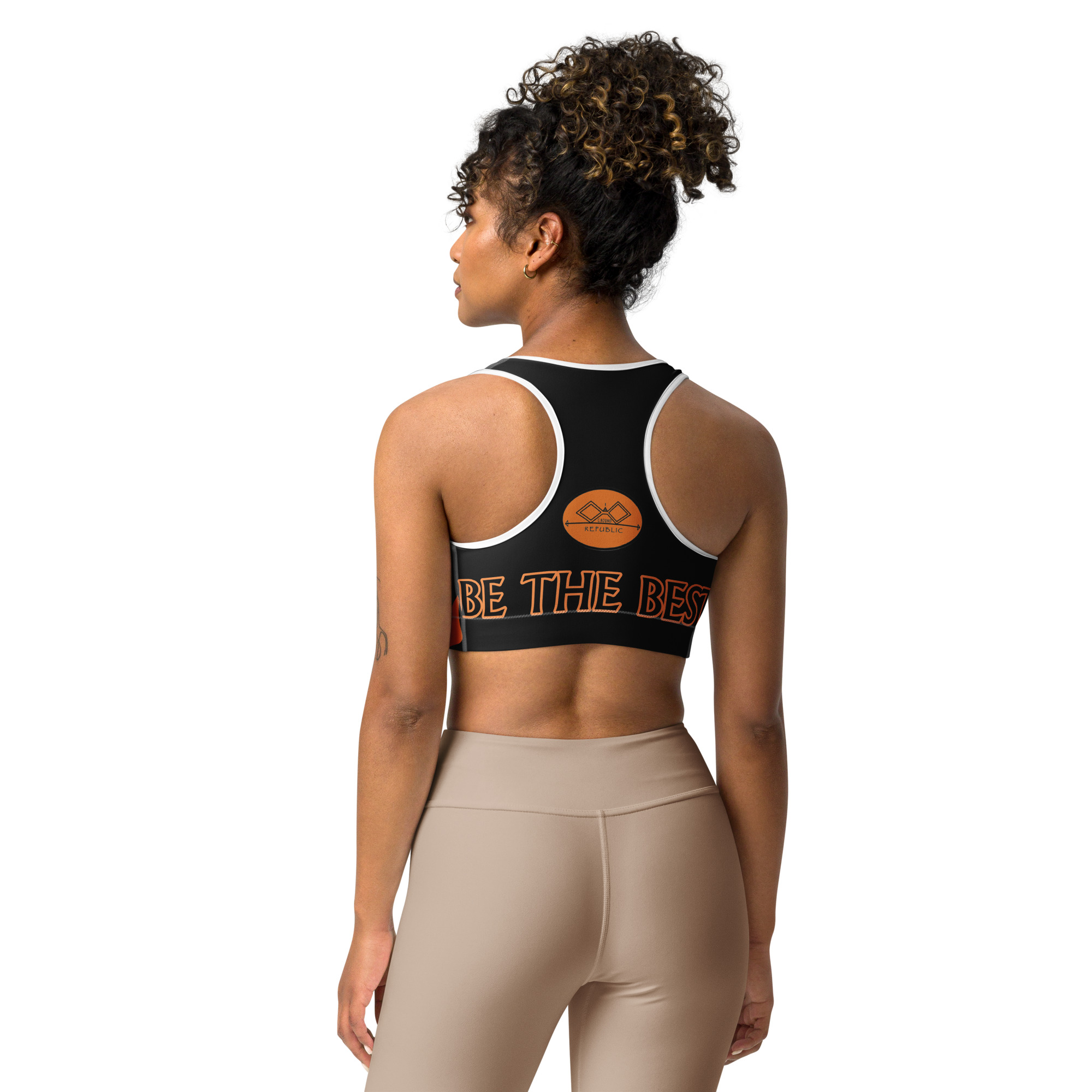 G Bound Republic Orange & Black Sports bra - Image 12