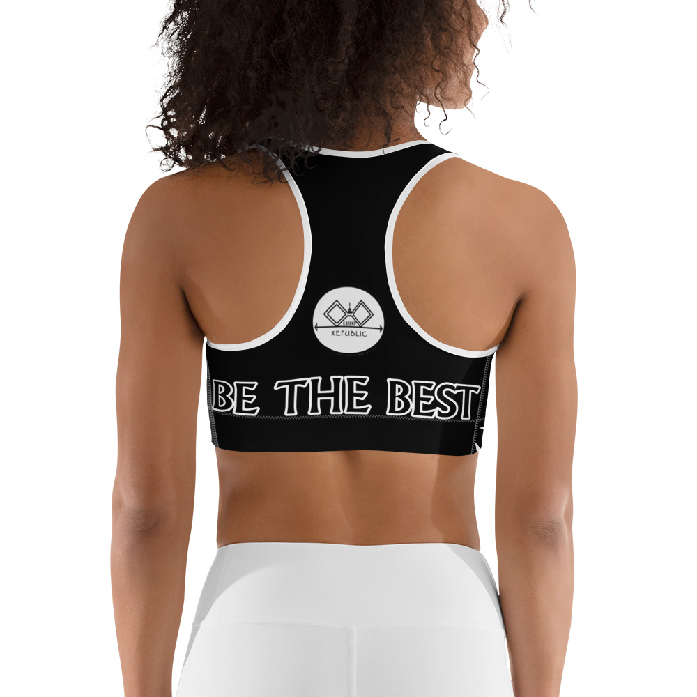 G Bound Republic White & Black Sports bra - Image 13