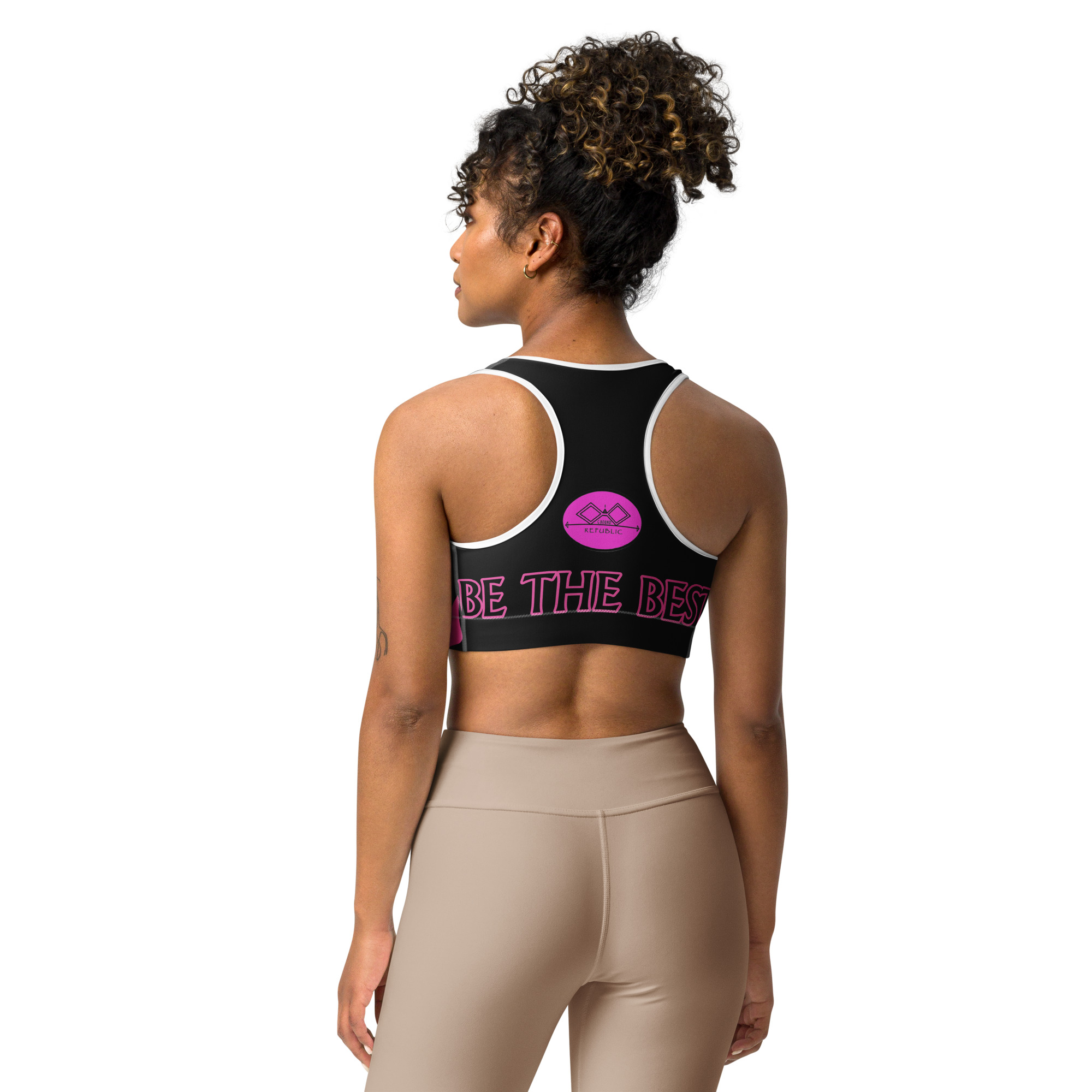 G Bound Republic Pink & Black Sports bra - Image 14