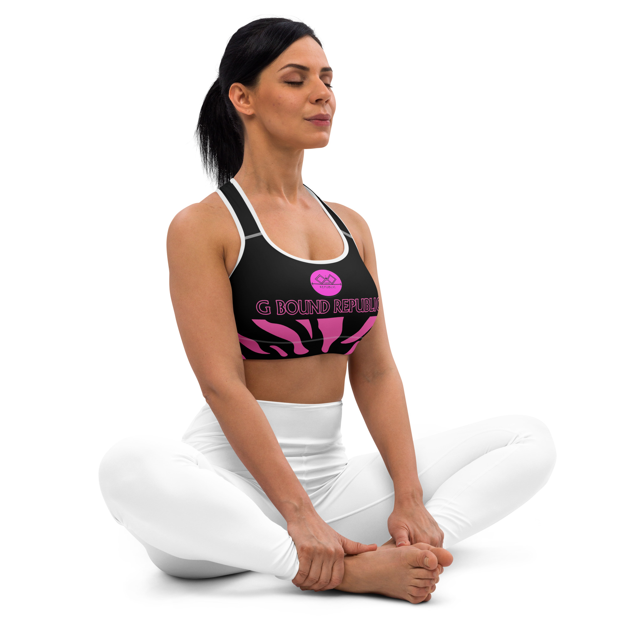 G Bound Republic Pink & Black Sports bra - Image 10