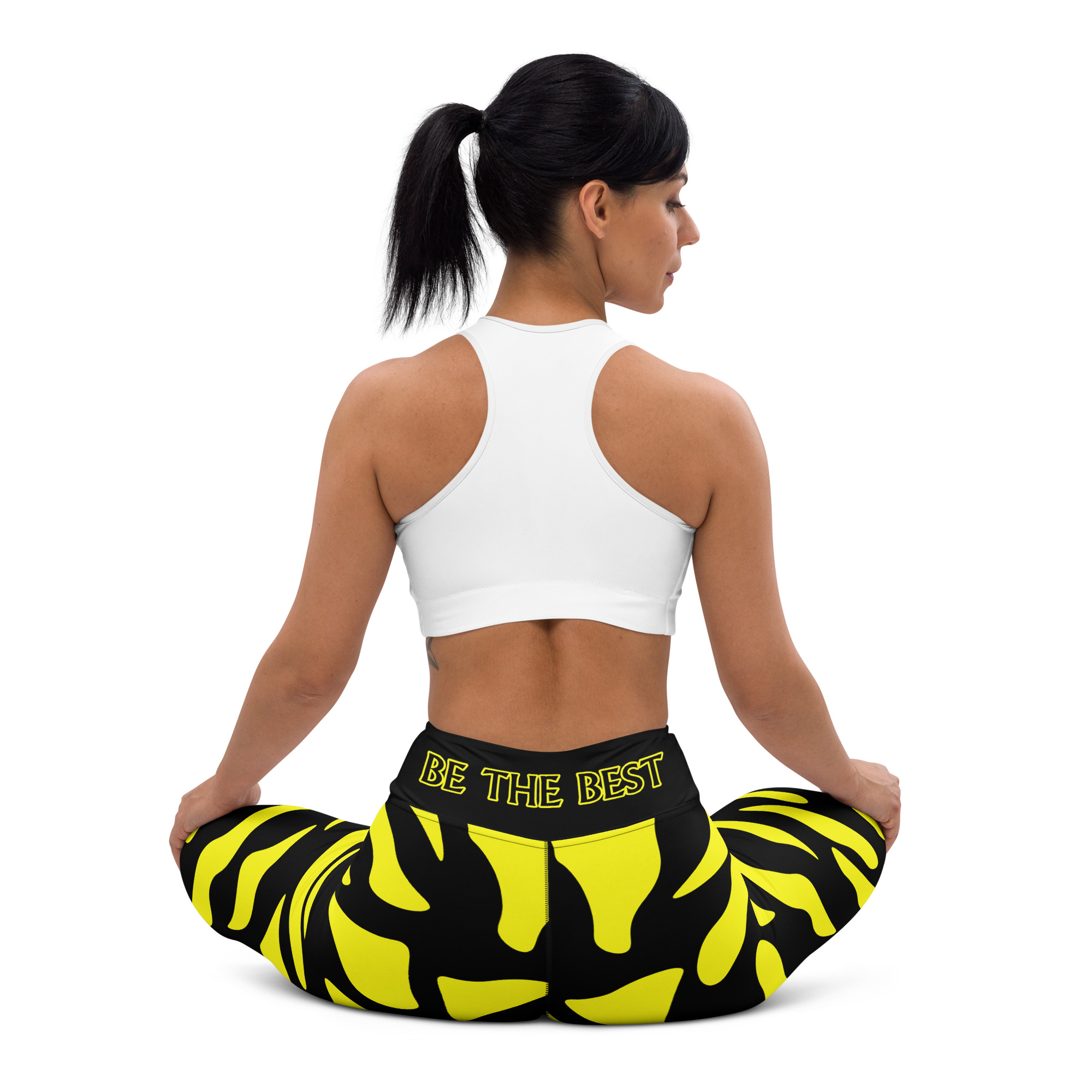 G Bound Republic Yellow & Black Yoga Leggings - Image 13