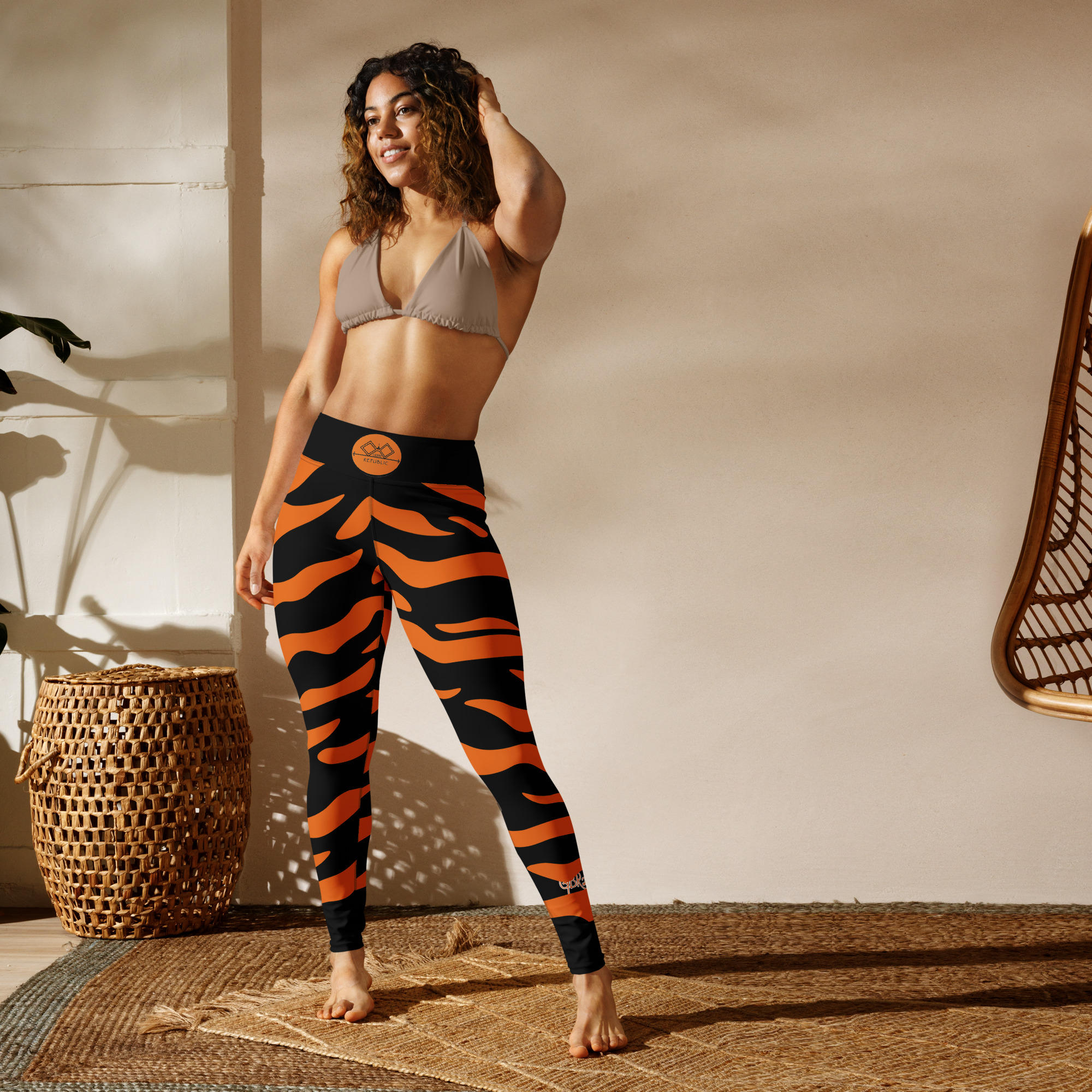 G Bound Republic Orange Yoga Leggings