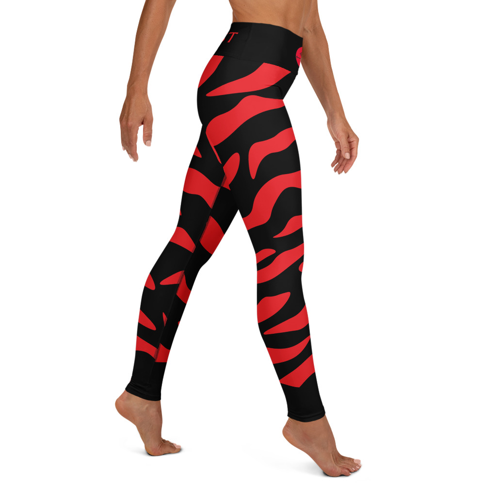 G Bound Republic Red and Black Yoga Leggings - Image 6