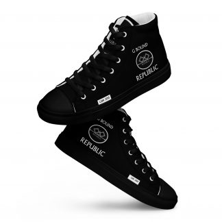 G Bound Republic Black Men’s High Top Canvas Shoes