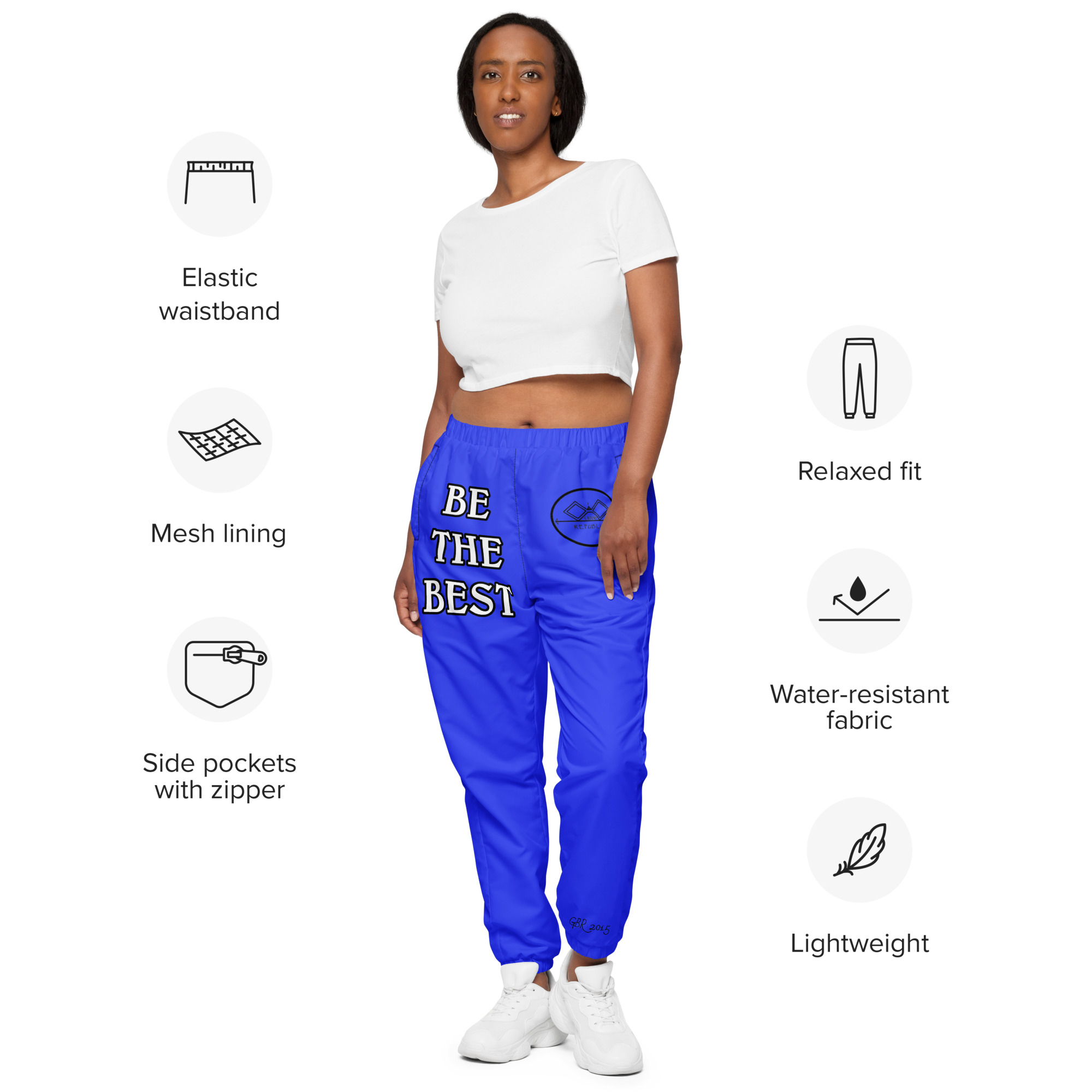 G Bound Republic Blue Unisex Track Pants - Image 14