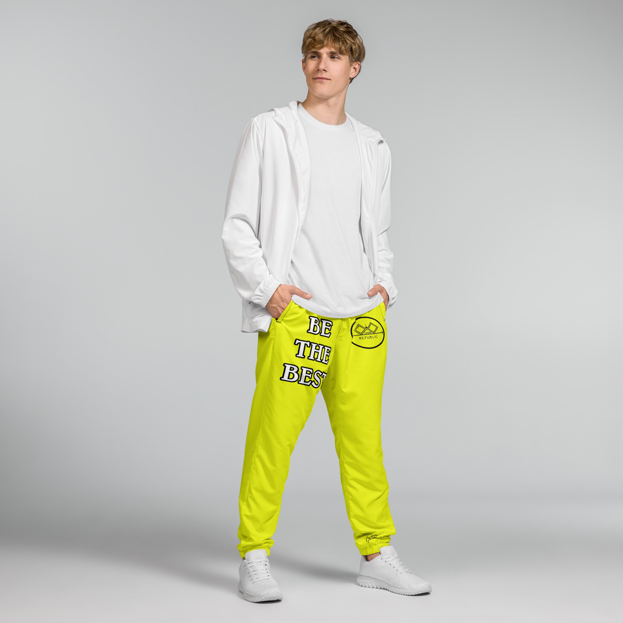 G Bound Republic Yellow Unisex Track Pants - Image 2
