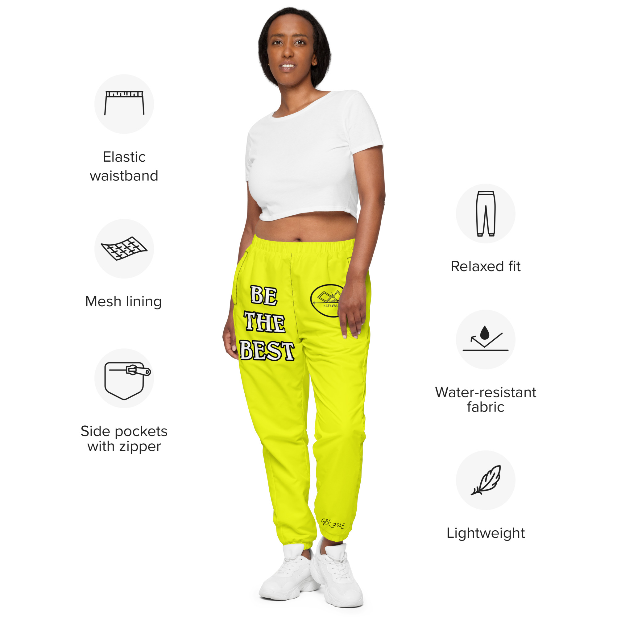 G Bound Republic Yellow Unisex Track Pants - Image 5
