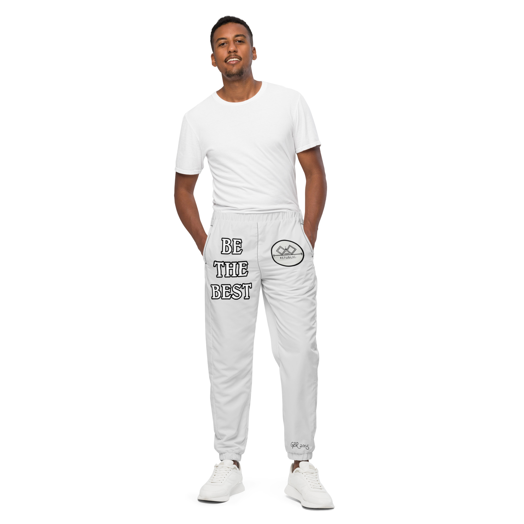 G Bound Republic Silver Unisex Track Pants - Image 7