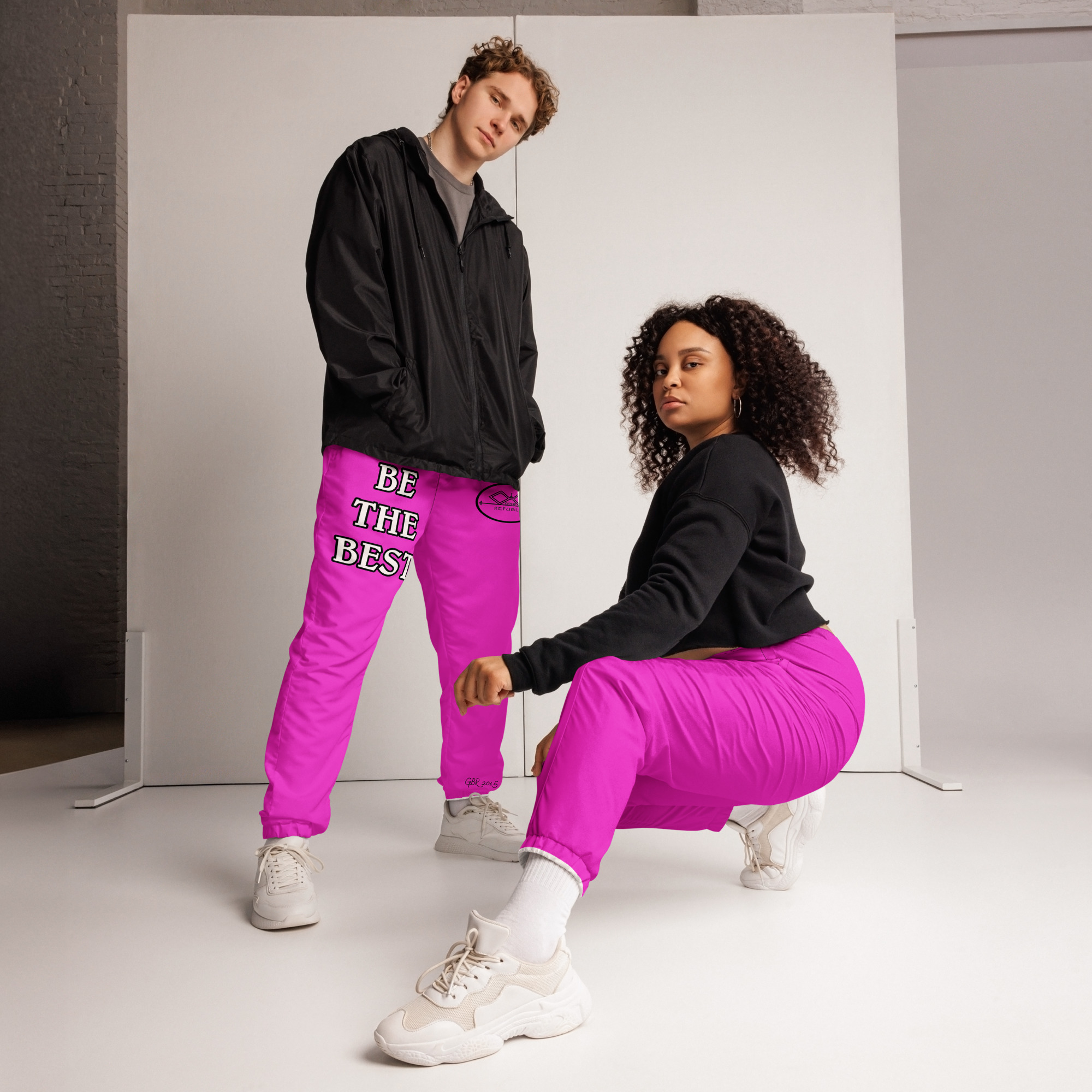 G Bound Republic Pink Unisex Track Pants - Image 2