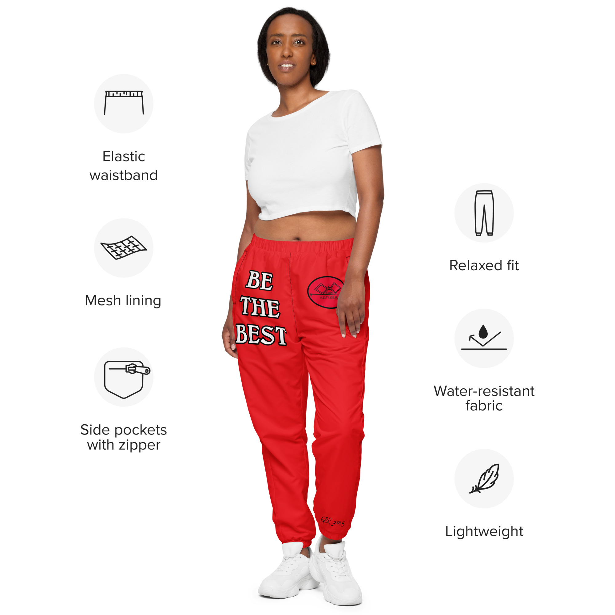 G Bound Republic Red Unisex Track Pants - Image 2