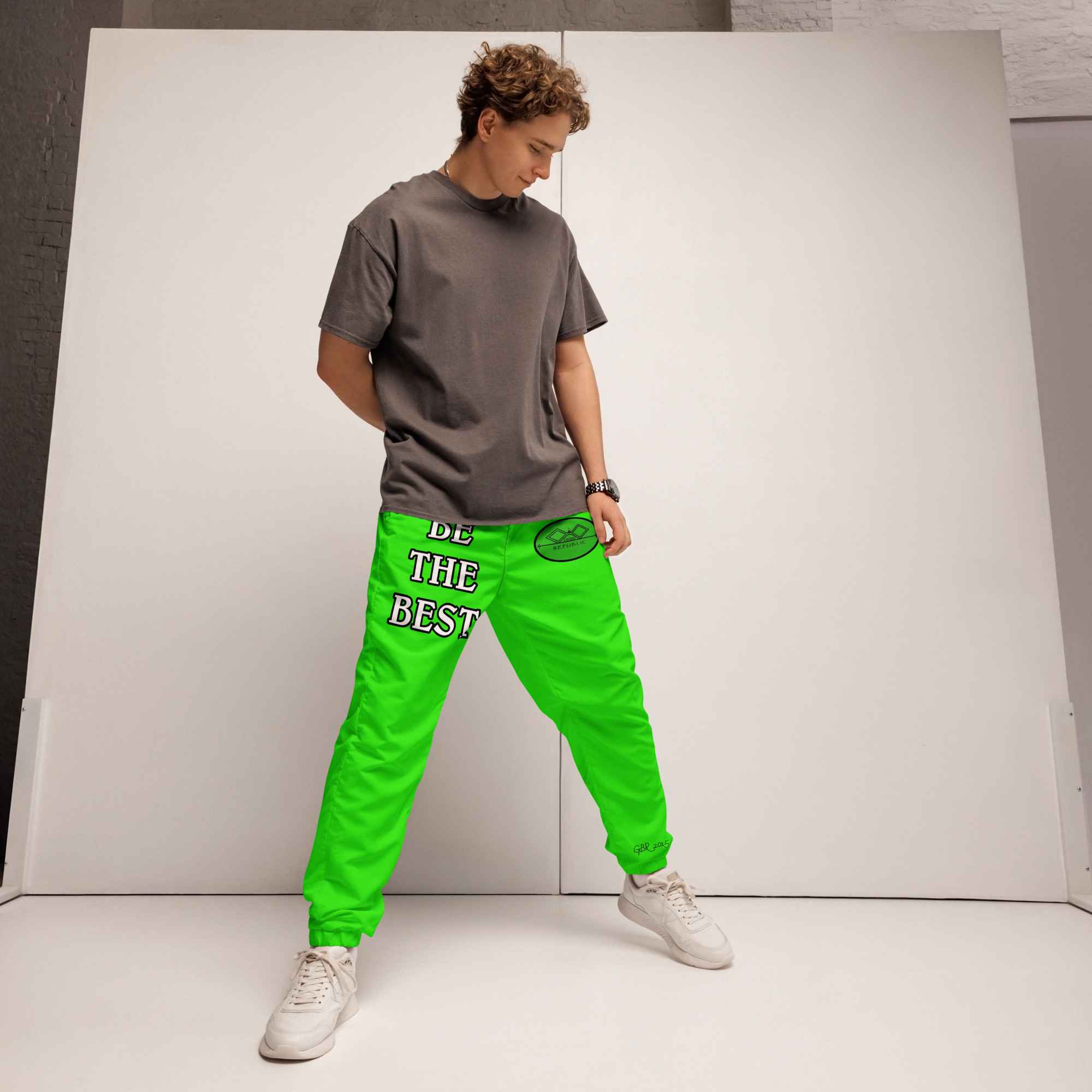G Bound Republic Green Unisex Track Pants - Image 3