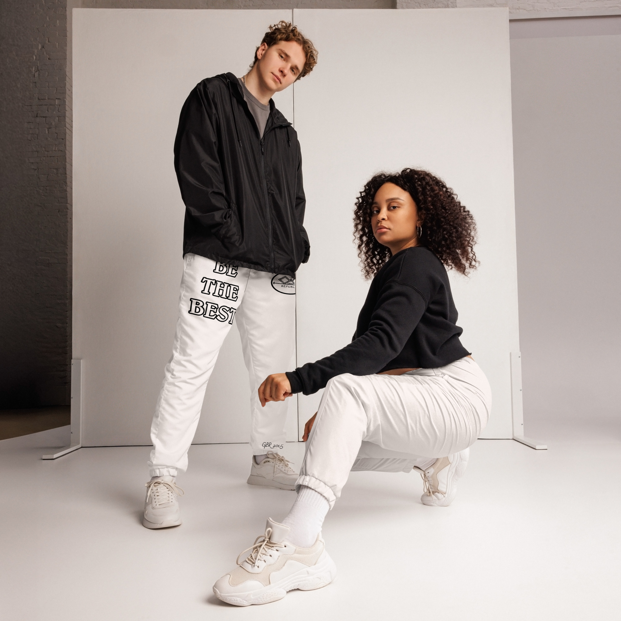 G Bound Republic White Unisex Track Pants