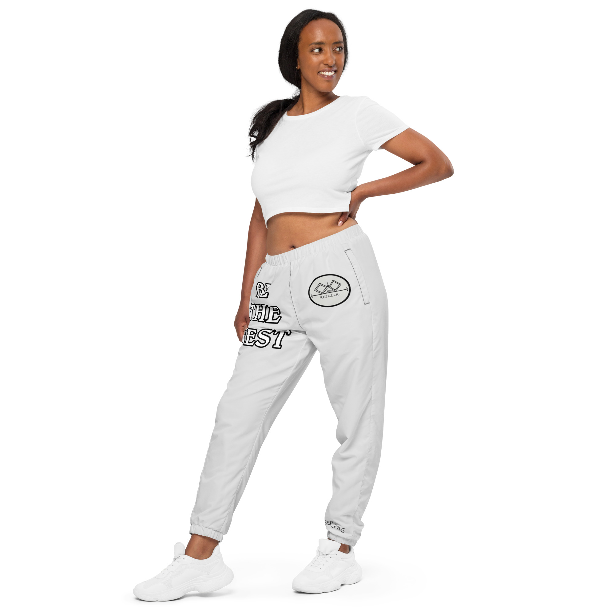 G Bound Republic Silver Unisex Track Pants - Image 3