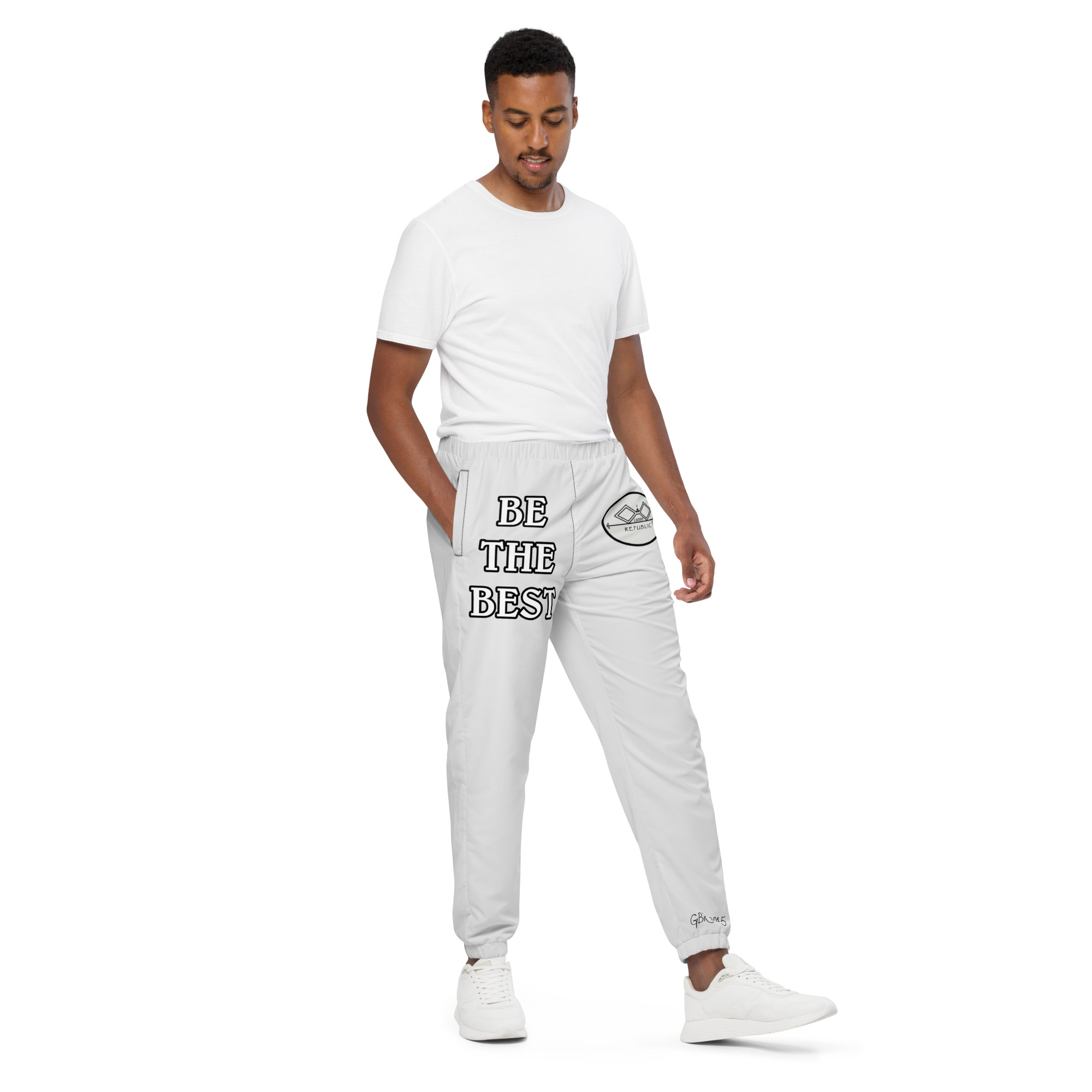 G Bound Republic Silver Unisex Track Pants - Image 6