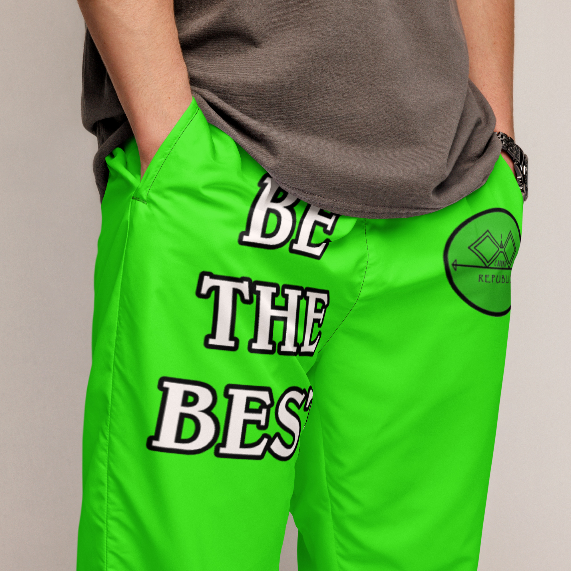 G Bound Republic Green Unisex Track Pants - Image 4
