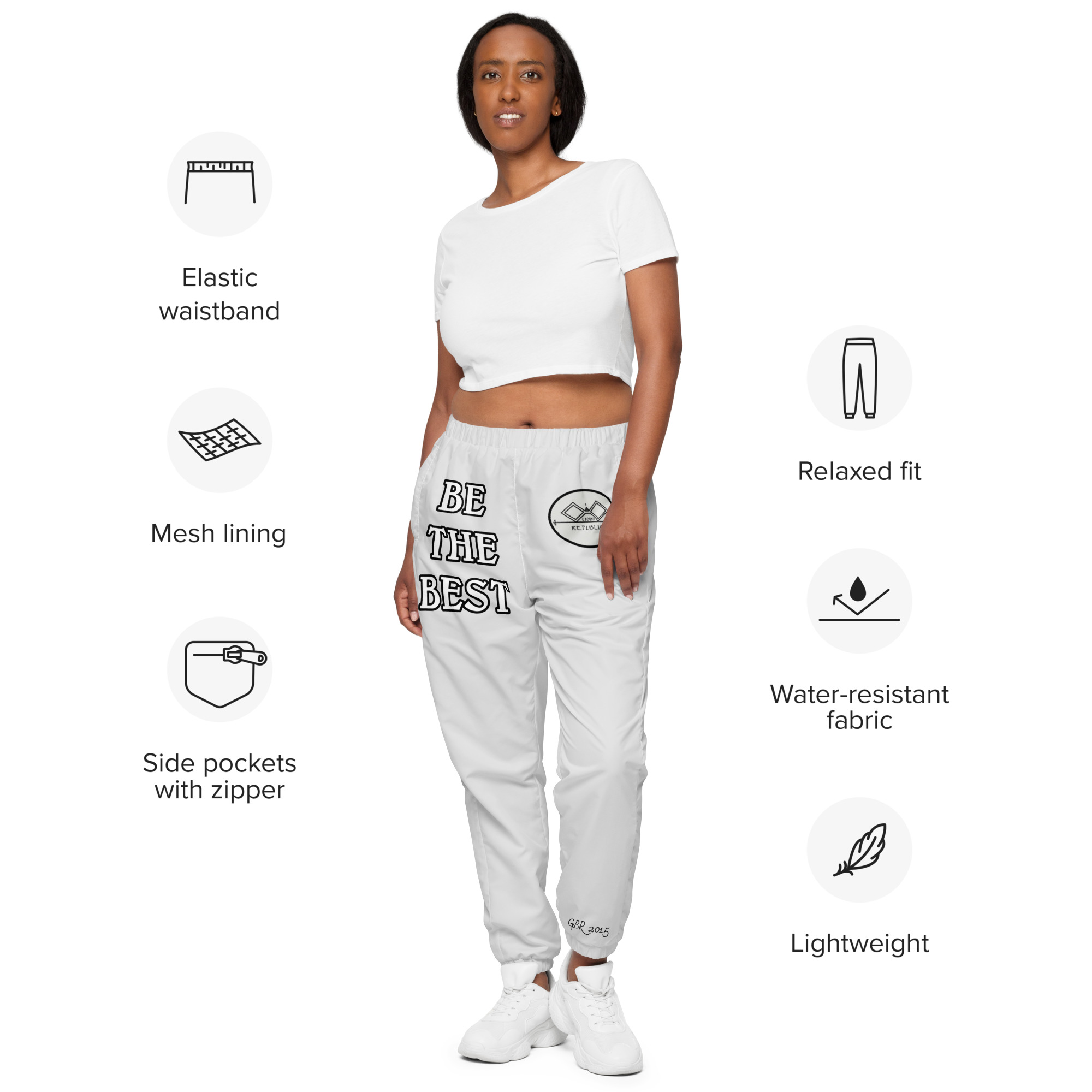 G Bound Republic Silver Unisex Track Pants - Image 9