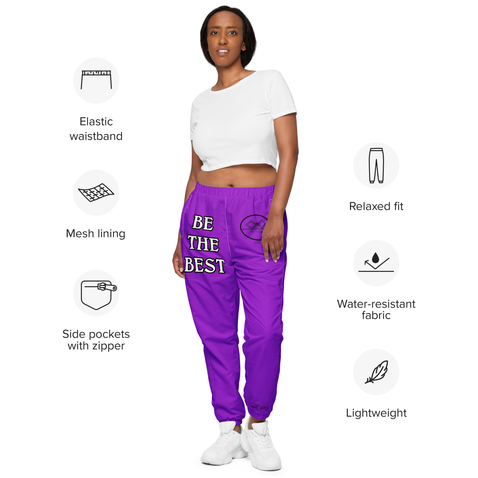 G Bound Republic Purple Unisex Track Pants - Image 4