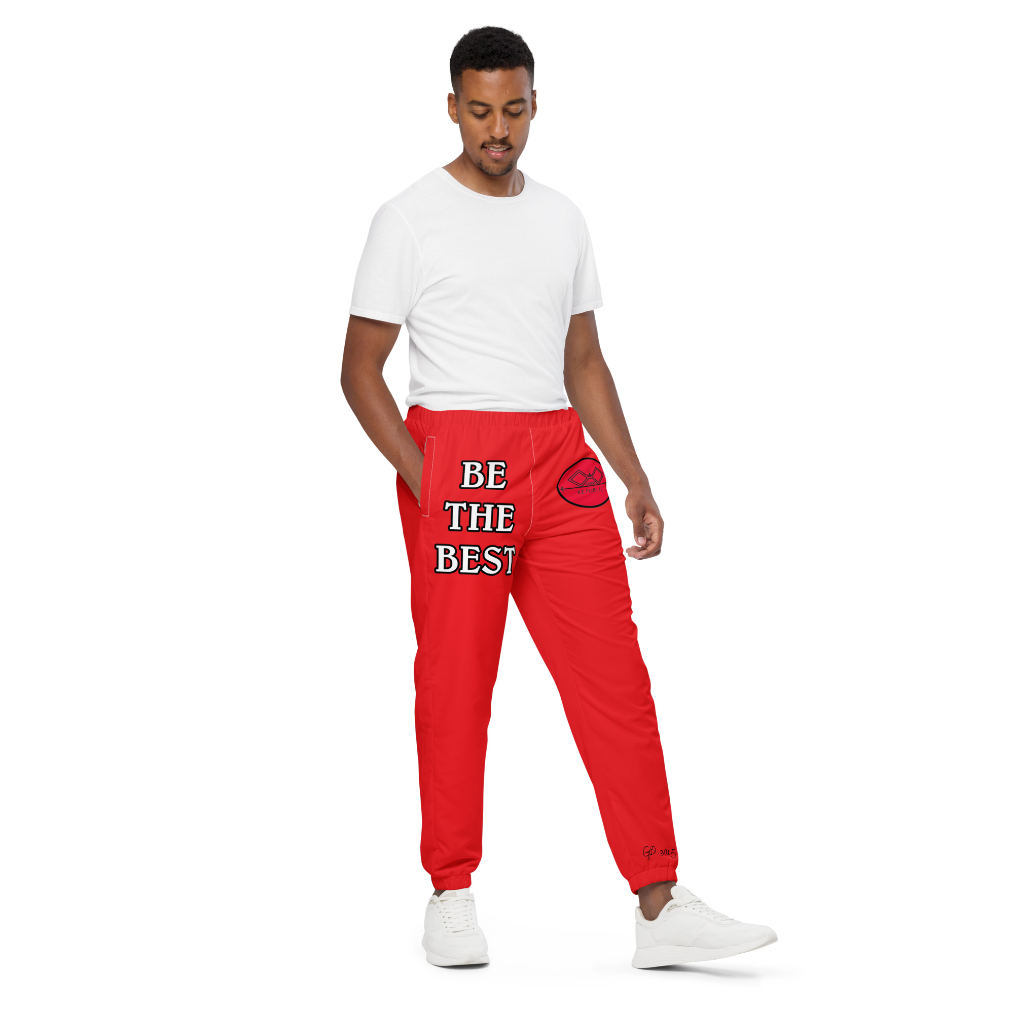 G Bound Republic Red Unisex Track Pants - Image 7
